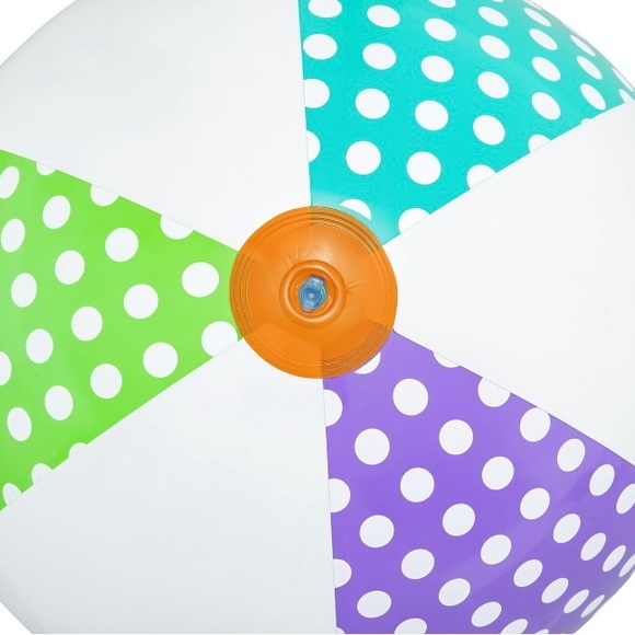 Bluescape 25 in. Jumbo Multicolor Beach and Inflatable Pool Ball - Picture 2 of 3